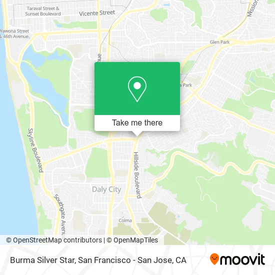 Mapa de Burma Silver Star