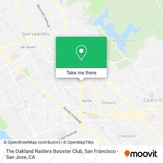 The Oakland Raiders Booster Club map