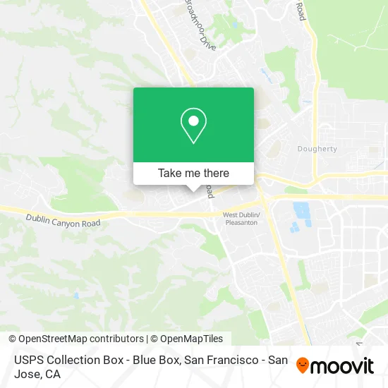 USPS Collection Box - Blue Box map