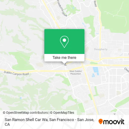 San Ramon Shell Car Wa map