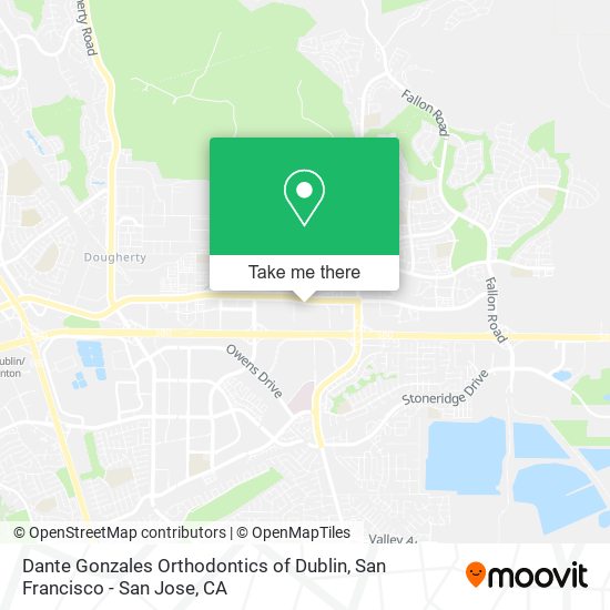 Mapa de Dante Gonzales Orthodontics of Dublin