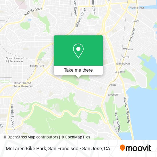 McLaren Bike Park map