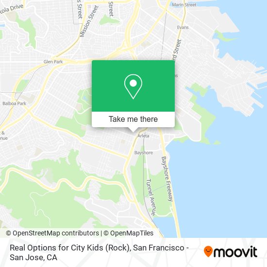 Real Options for City Kids (Rock) map