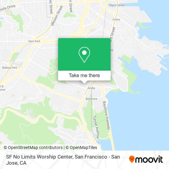 SF No Limits Worship Center map