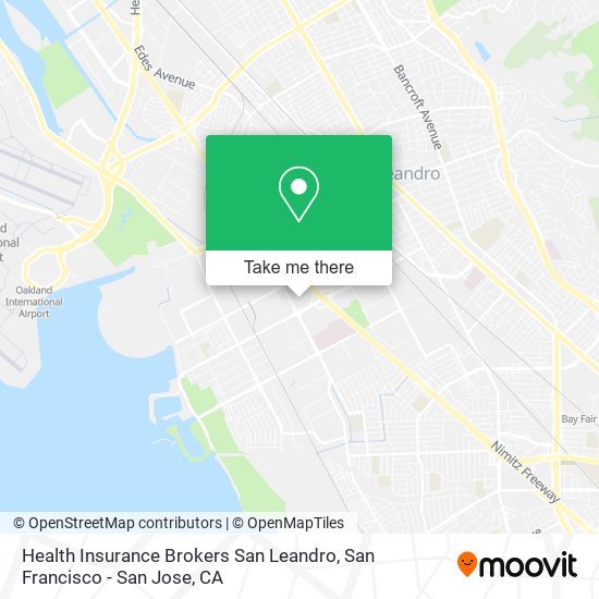 Health Insurance Brokers San Leandro map