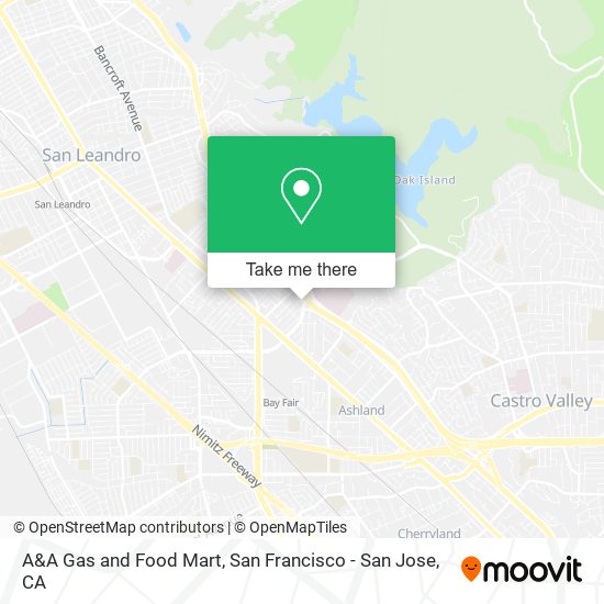 Mapa de A&A Gas and Food Mart