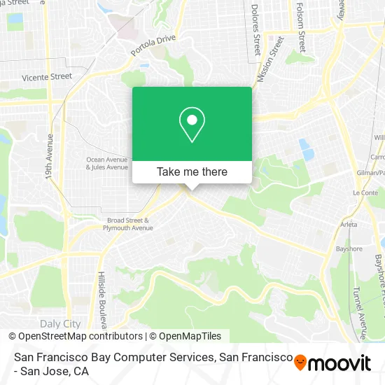 Mapa de San Francisco Bay Computer Services