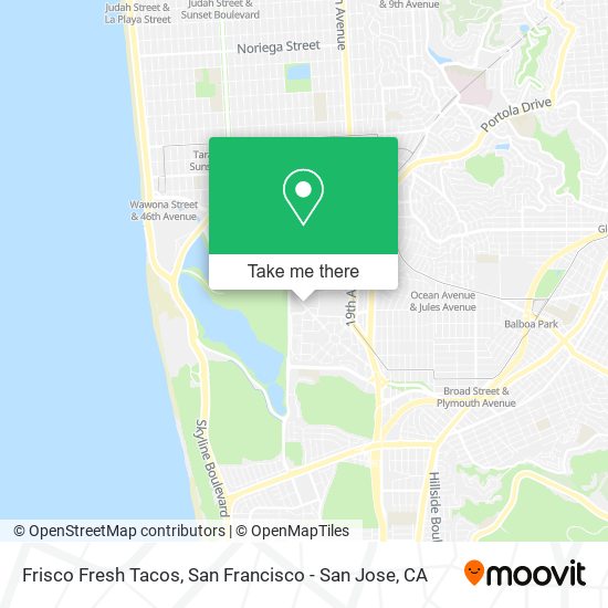 Frisco Fresh Tacos map