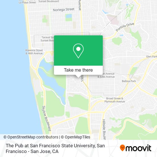 The Pub at San Francisco State University map