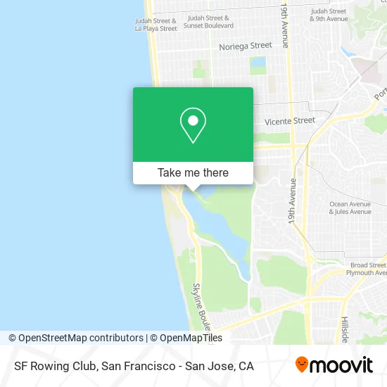SF Rowing Club map