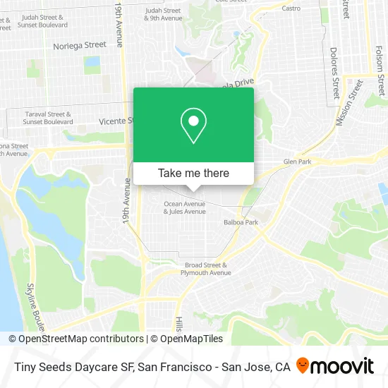 Mapa de Tiny Seeds Daycare SF