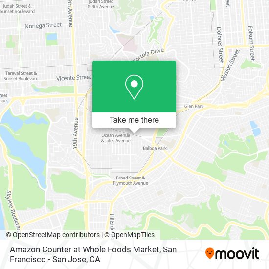 Mapa de Amazon Counter at Whole Foods Market