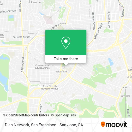 Mapa de Dish Network