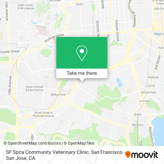 SF Spca Community Veterinary Clinic map
