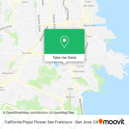 Mapa de California Poppi Flower