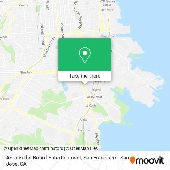 Mapa de Across the Board Entertainment