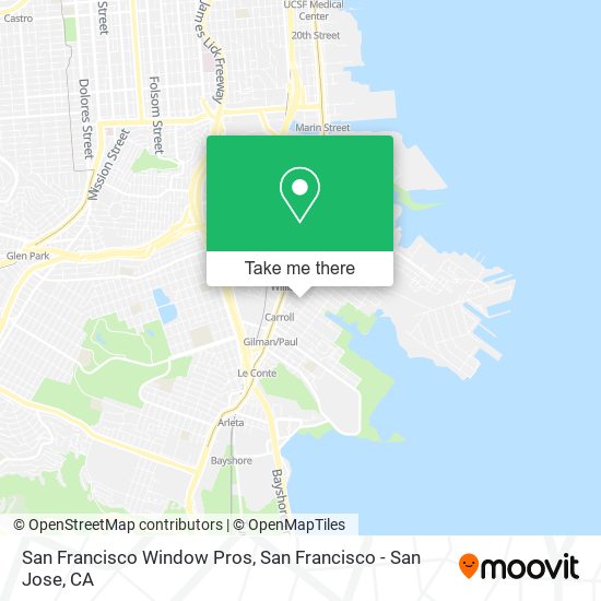 Mapa de San Francisco Window Pros