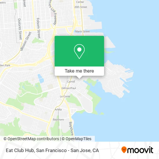 Mapa de Eat Club Hub
