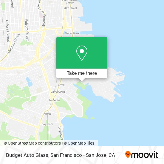 Mapa de Budget Auto Glass