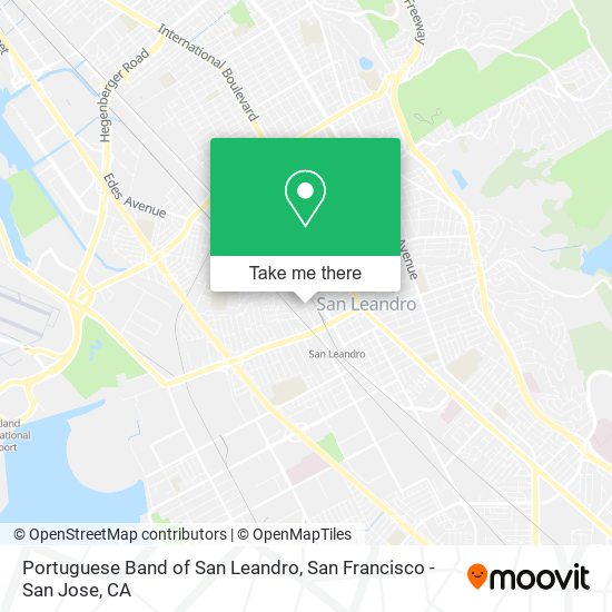 Portuguese Band of San Leandro map
