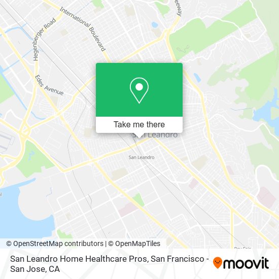 San Leandro Home Healthcare Pros map
