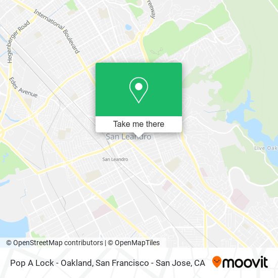 Mapa de Pop A Lock - Oakland