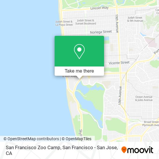 Mapa de San Francisco Zoo Camp