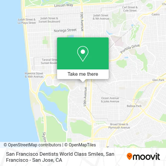 San Francisco Dentists World Class Smiles map