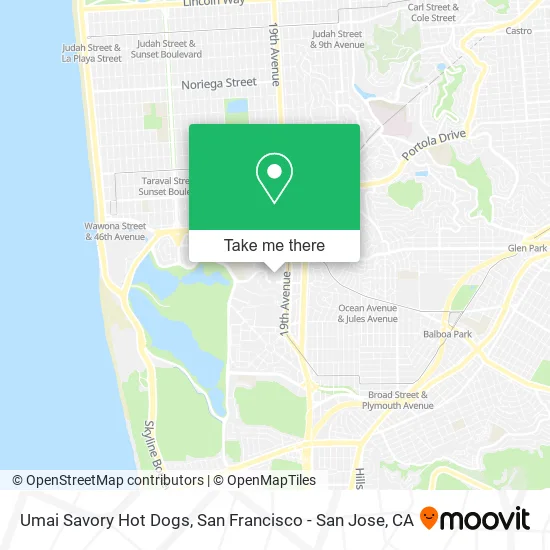 Umai Savory Hot Dogs map