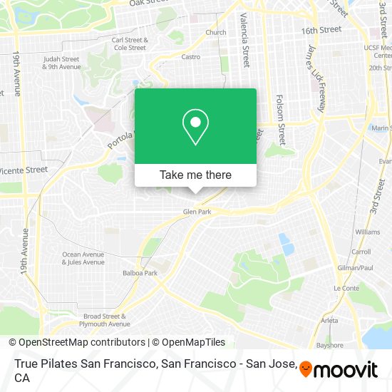 Mapa de True Pilates San Francisco