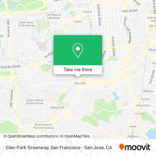 Glen Park Greenway map