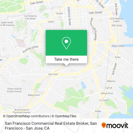 Mapa de San Francisco Commercial Real Estate Broker
