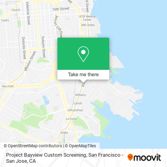 Project Bayview Custom Screening map