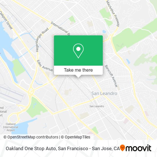 Oakland One Stop Auto map