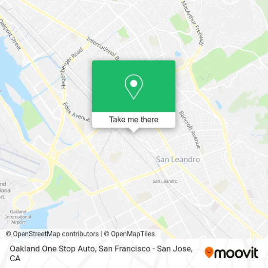 Oakland One Stop Auto map