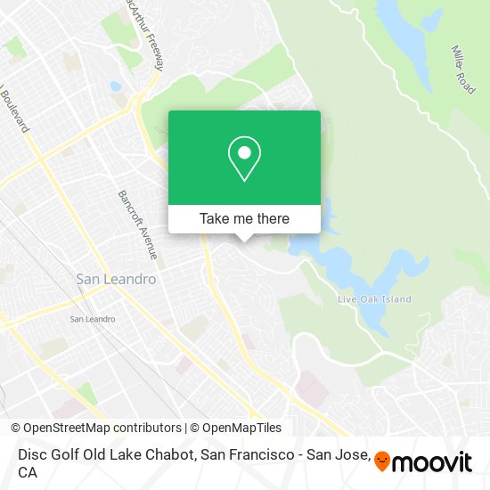 Mapa de Disc Golf Old Lake Chabot