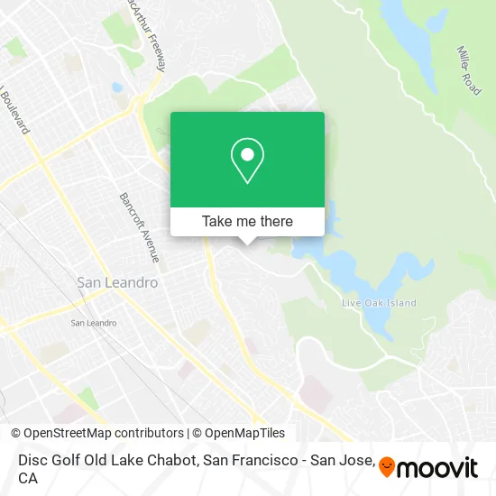 Mapa de Disc Golf Old Lake Chabot