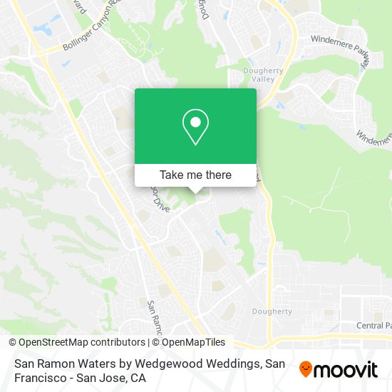 San Ramon Waters by Wedgewood Weddings map