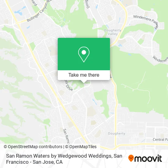 Mapa de San Ramon Waters by Wedgewood Weddings