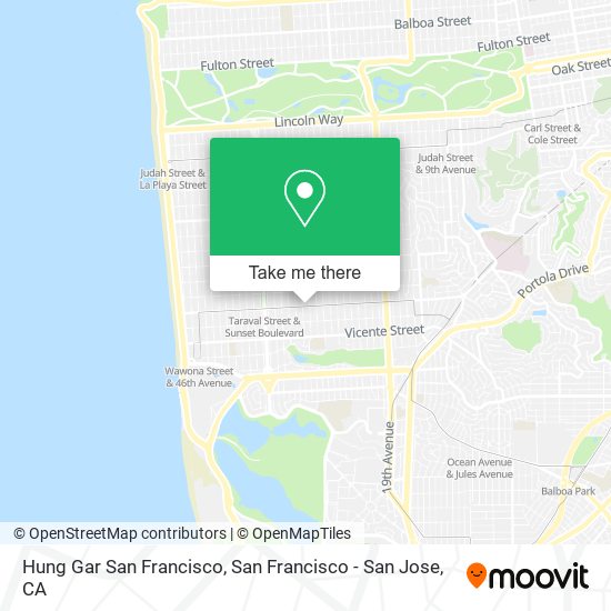 Hung Gar San Francisco map