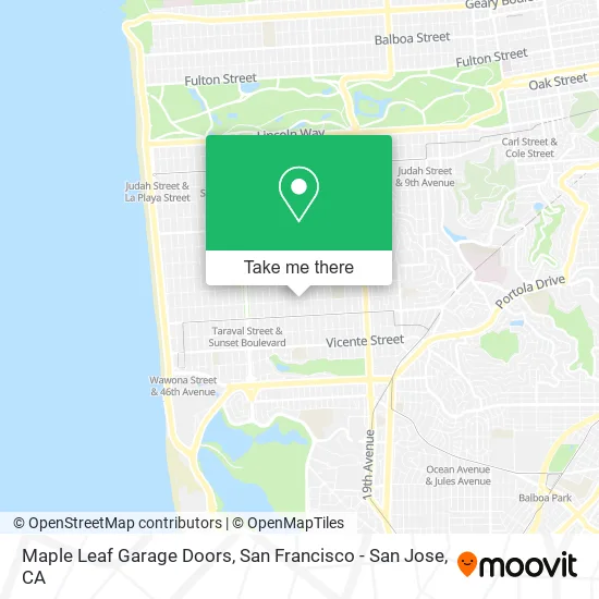 Mapa de Maple Leaf Garage Doors