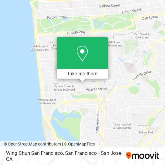 Mapa de Wing Chun San Francisco