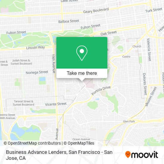 Mapa de Business Advance Lenders