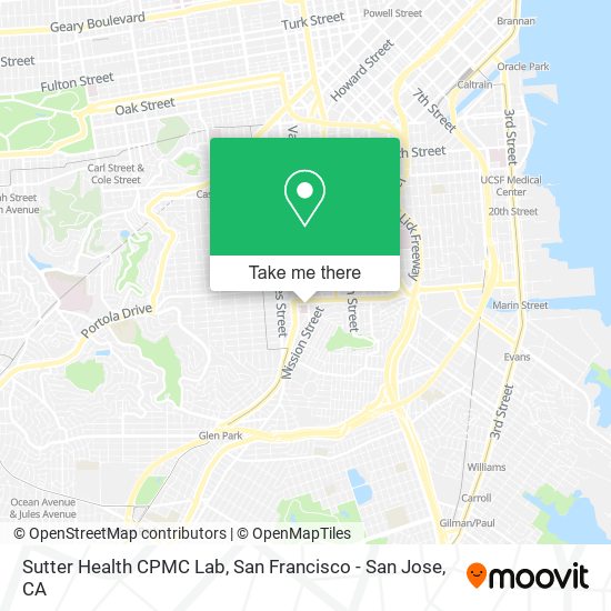 Sutter Health CPMC Lab map