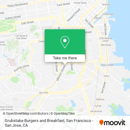 Grubstake Burgers and Breakfast map