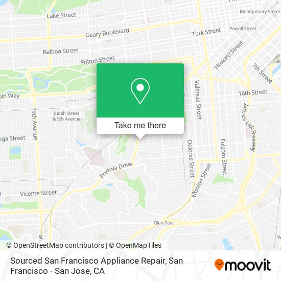 Mapa de Sourced San Francisco Appliance Repair