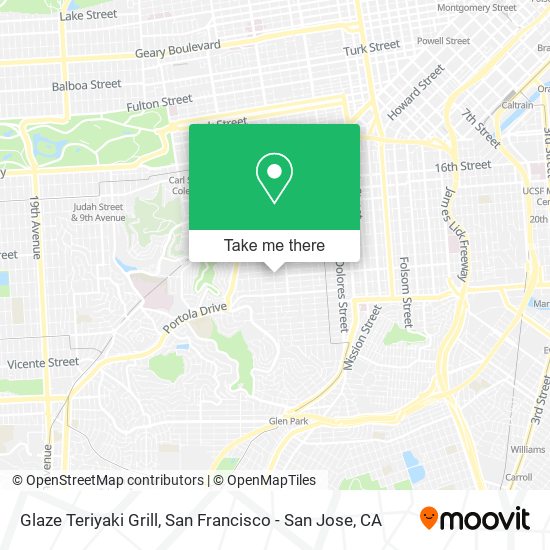 Mapa de Glaze Teriyaki Grill