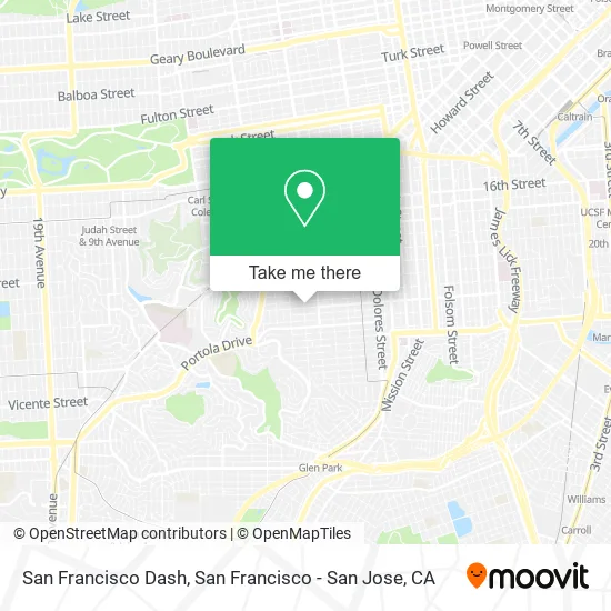 San Francisco Dash map