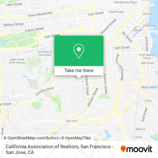 Mapa de California Association of Realtors