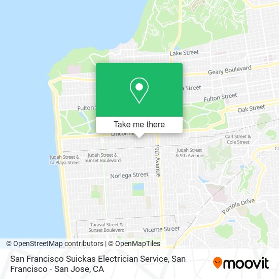 Mapa de San Francisco Suickas Electrician Service